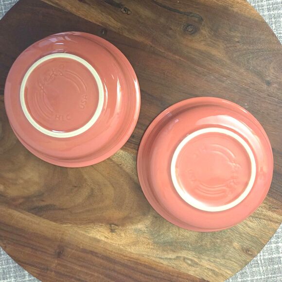 Set of 2 Fiesta Cereal/Soup Bowls Flamingo (Retired Color) Aprox 6 7/8" - Picture 7 of 10